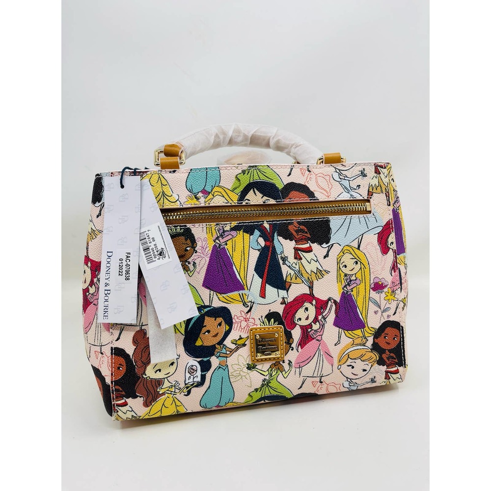 Dooney & Bourke 2022 Disney Parks Animators Multi Princess Satchel Bag